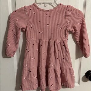 Cat & Jack Pink Ribbed Floral Top